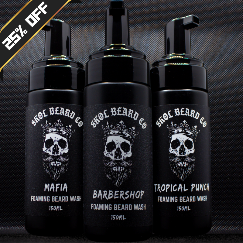 Skol's Beard Shampoo - 3x 150mL TRIO Pack (Massive Fragrance Range)