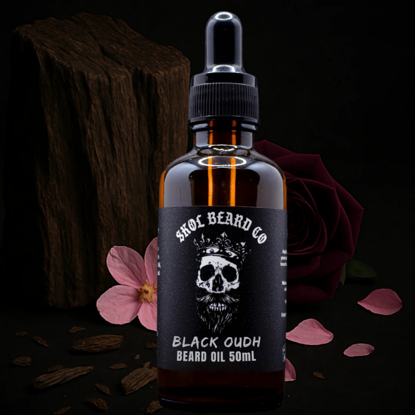Skol's 'Black Oudh' Beard Care - Rich Oudh Wood, Sweet Florals *Luxury, Woodsy Cologne