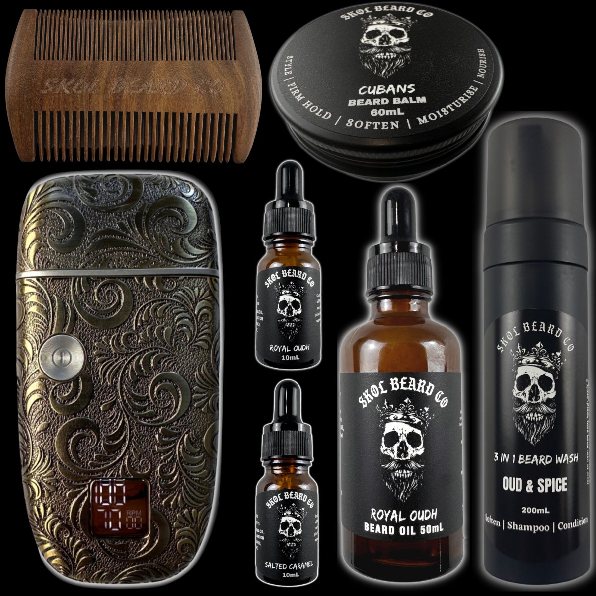 Beard Maintenance Kit Foil Shaver Included! SKOL BEARD CO