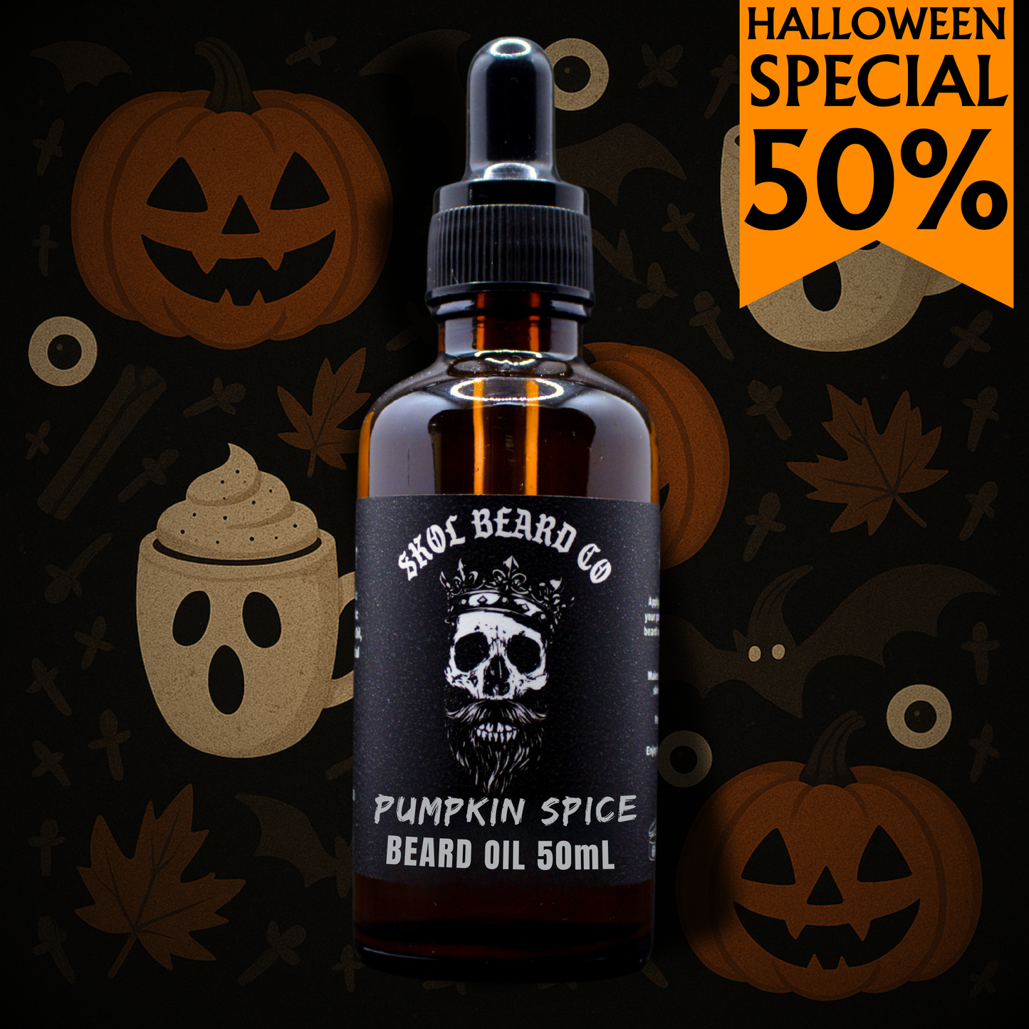 Skol's 'Pumpkin Spice' Beard Care - Baked Pie, Sweet Pumpkin, Warm Spice *Festive, Cosy