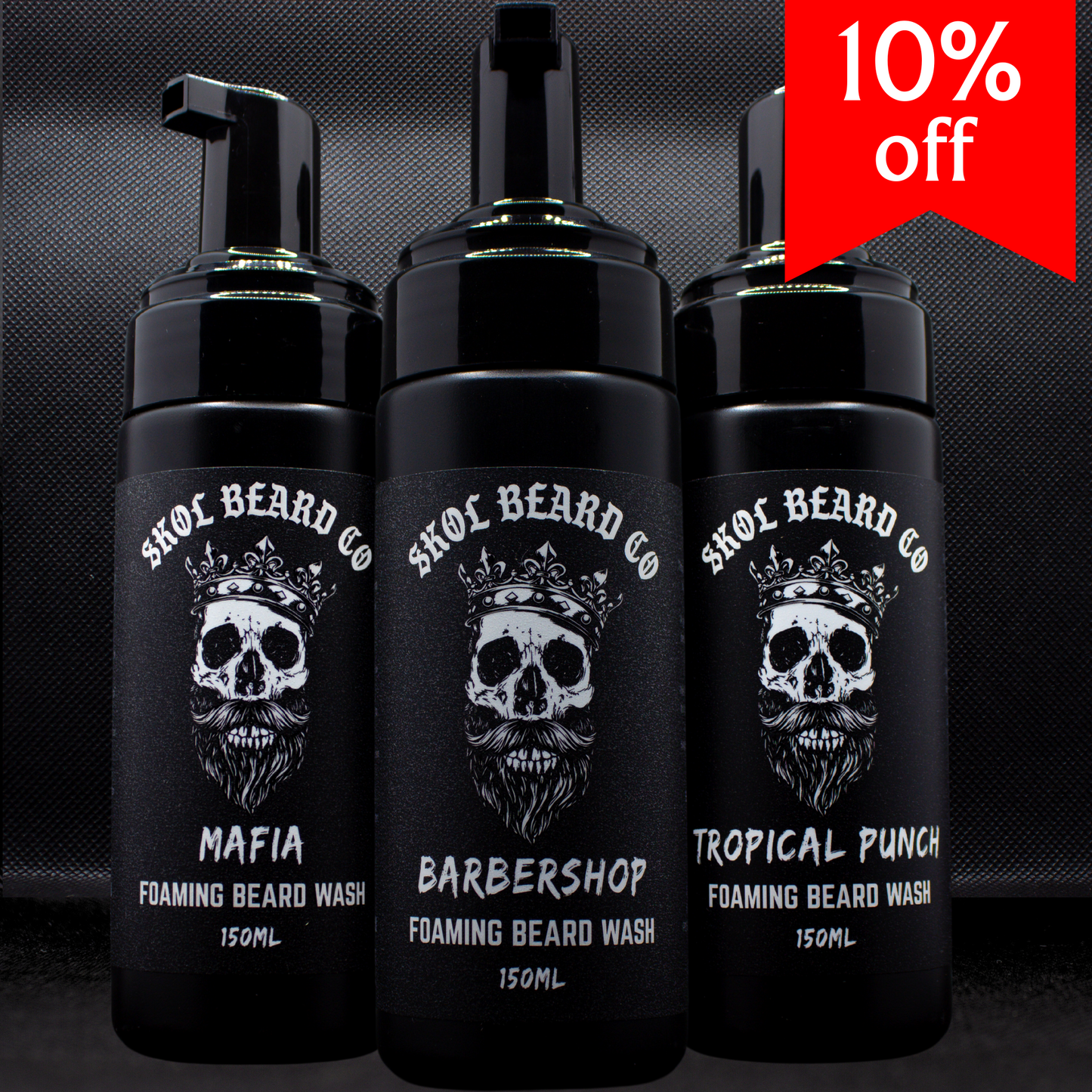 Skol's Beard Shampoo - 3x 150mL TRIO Pack (Massive Fragrance Range)