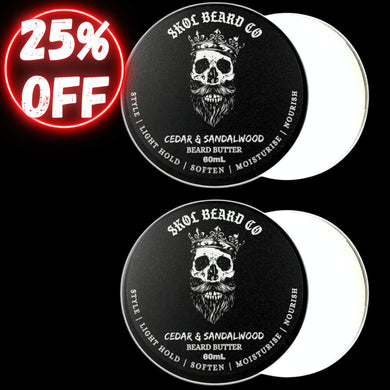 Beard Butter Duo 2x60mL (choose from 17 fragrances)