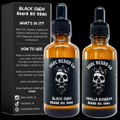Beard Oil Duo - 2x50mL (choose from 24 fragrances)