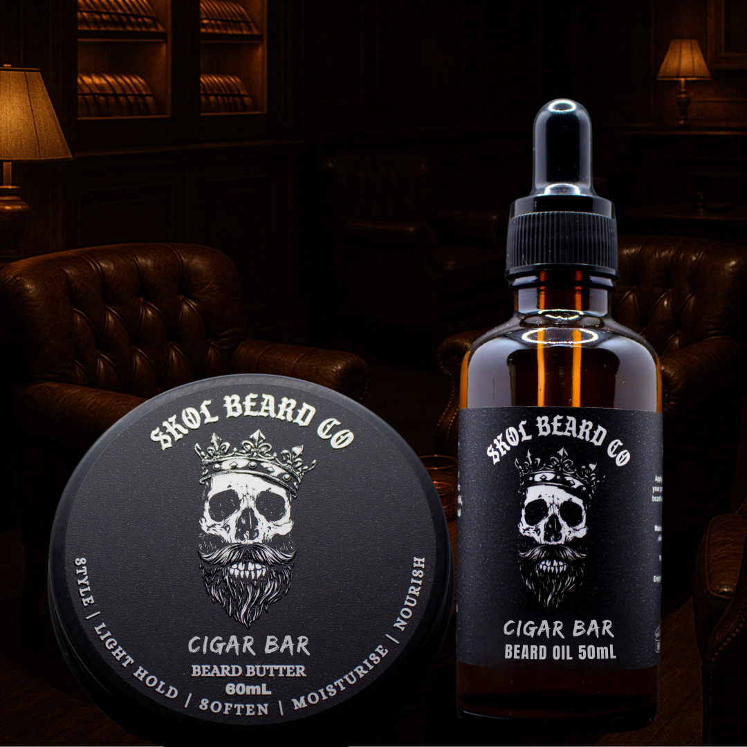 Skol's 'Cigar Bar' Beard Care - Cologne, Raw Baccy Leaf  *Luxury Cigar Bar Inspired