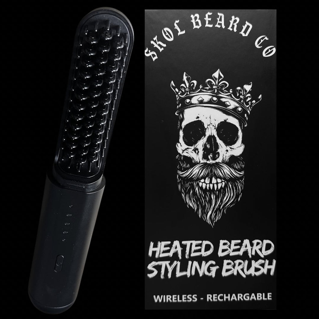 Heated Beard Styling Brush (Wireless + Rechargeable)