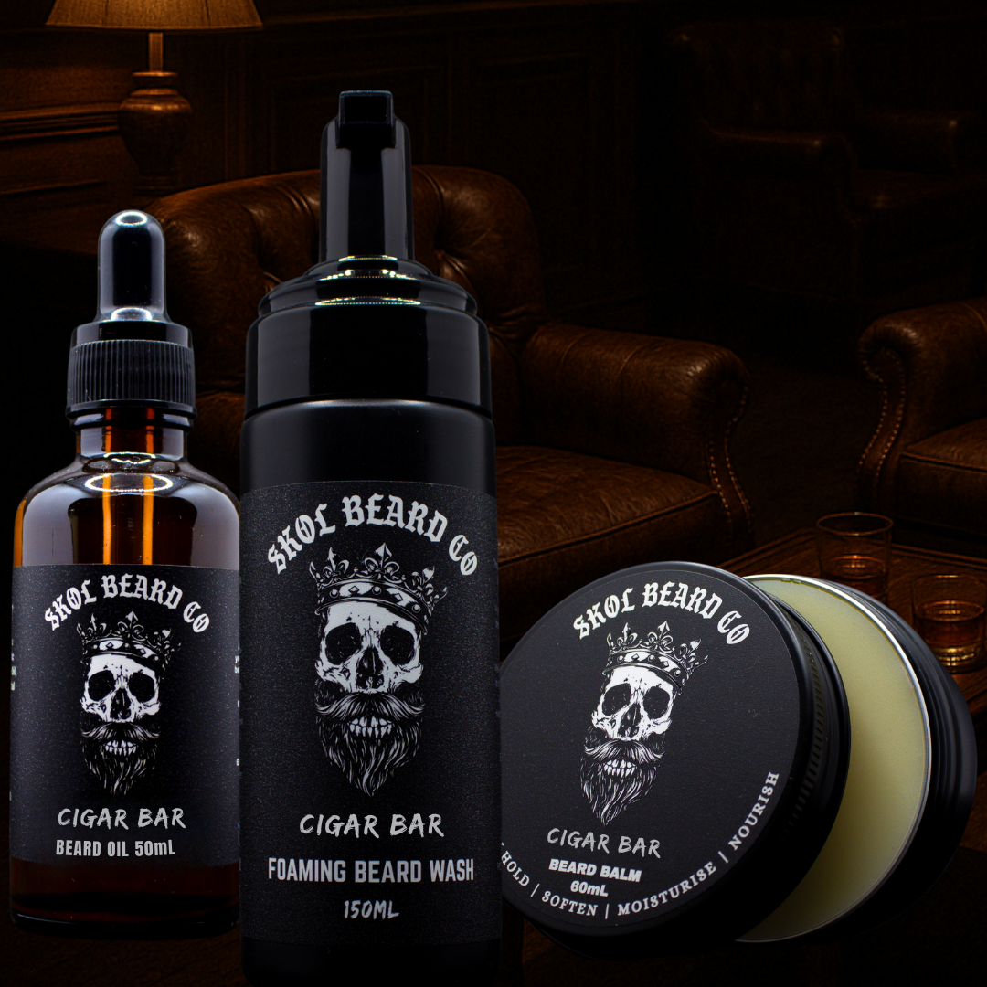Skol's 'Cigar Bar' Beard Care - Cologne, Raw Baccy Leaf  *Luxury Cigar Bar Inspired