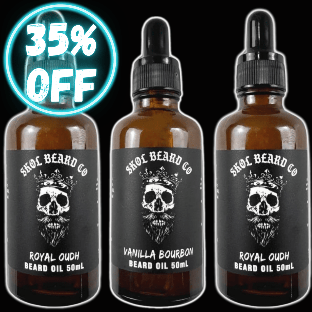 Premium Beard Oil Trio 3x50mL (choose from 23 fragrances)