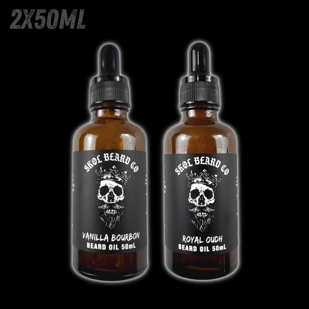 2 Pack 50mL Beard Oil (Choose from 21 fragrances)